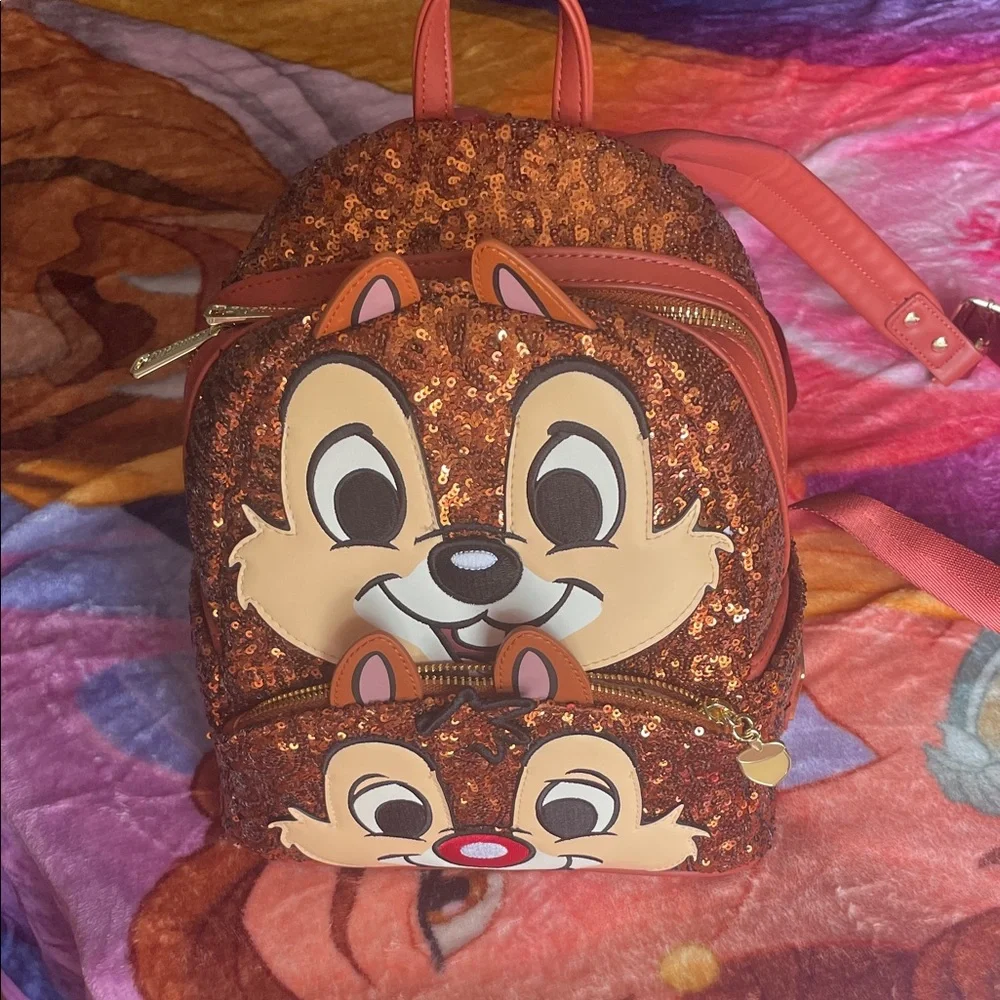 Chip and Dale Sequin Mini Backpack - Picture 1 of 2